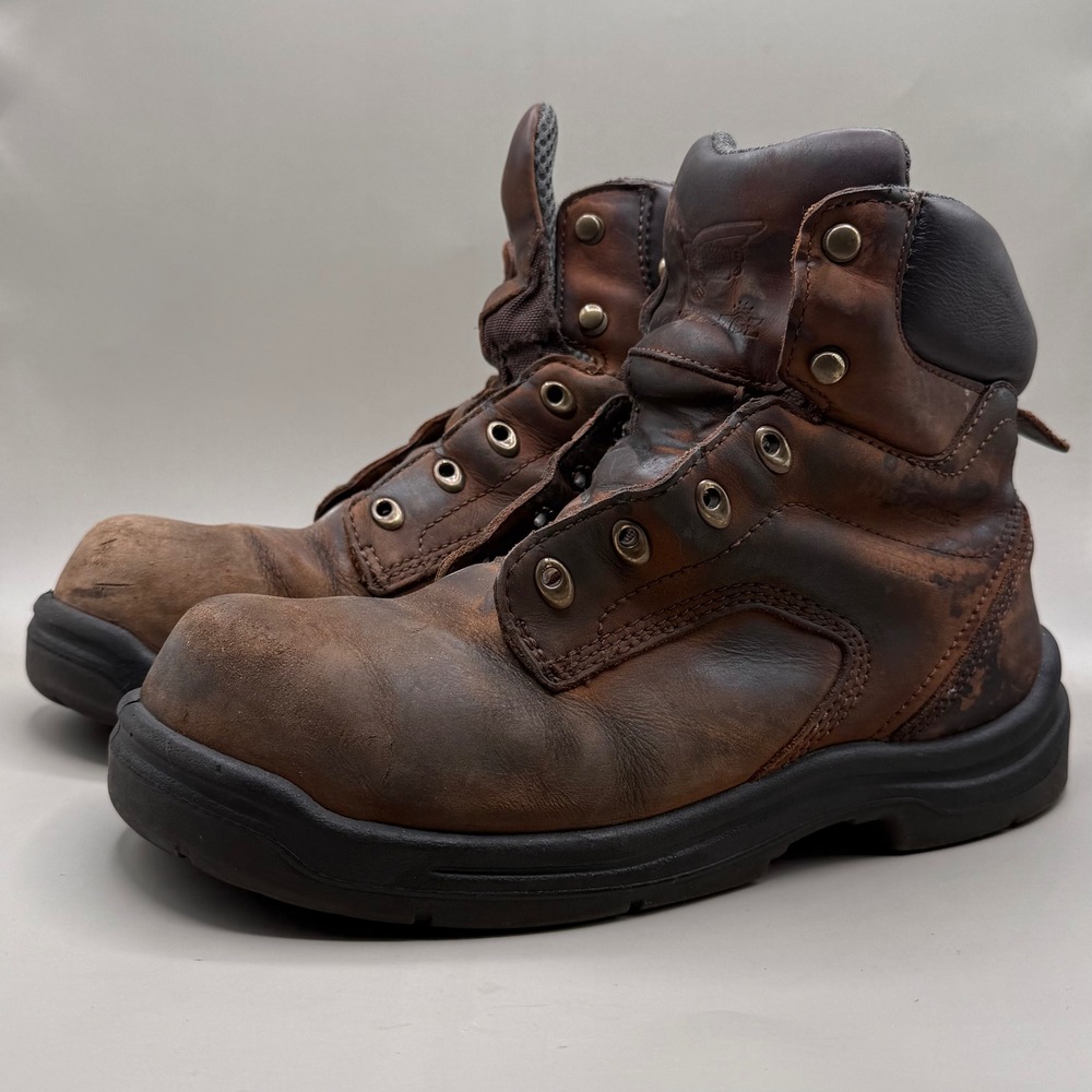 Red Wing Work Boots Womens 9 2247 Waterproof Safety Toe Leather Brown